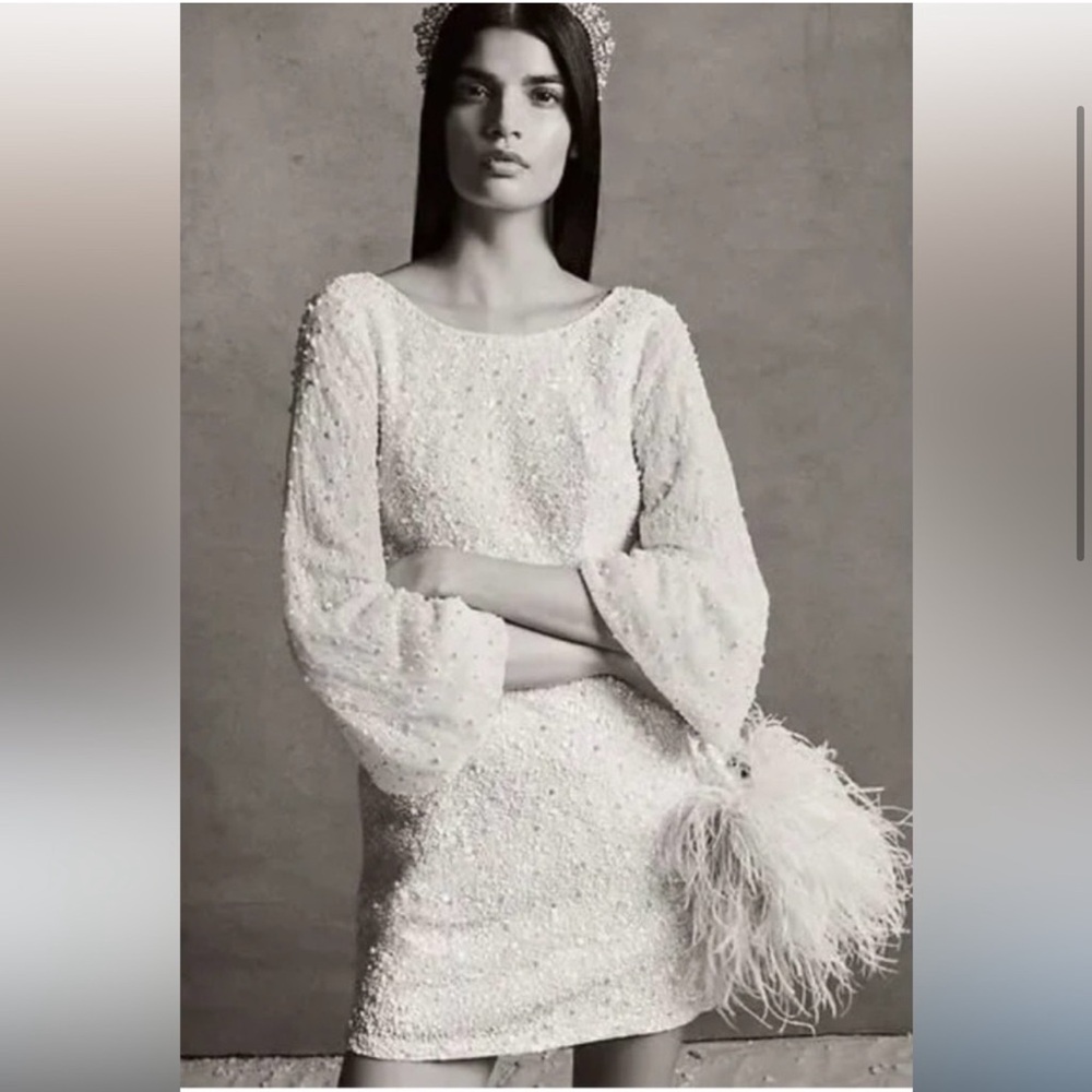 BHLDN Anthropologie Forever That Girl Kanelle Dress White NEW Size L - Picture 3 of 14